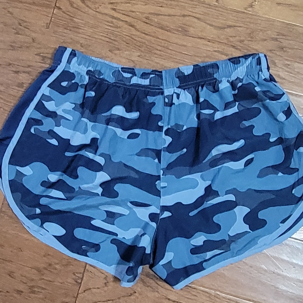 Nike Women's Blue Camouflage Athletic Shorts